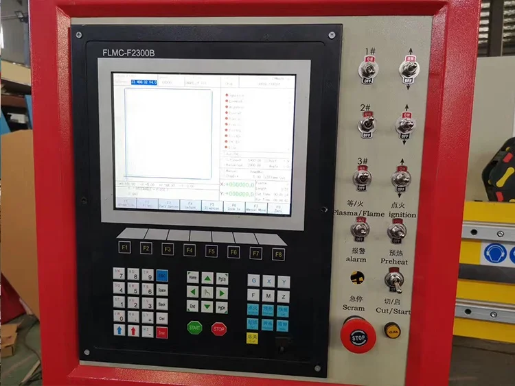 CNC gantry plasma/flame cutting machine with Hypertherm Powermax 65A and oxy fuel torch