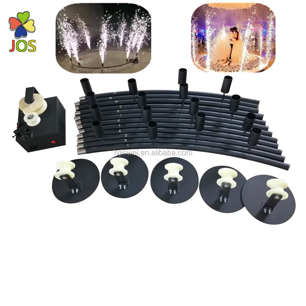 best New products big circle 360 degree rotate remote control cold pyro indoor cold fireworks firing systems for wedding  party