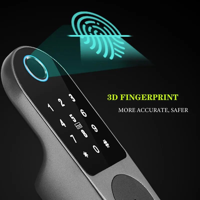 Tuya Ttlock App Double Sided Fingerprint Smart App Control Rim  Gate Door Lock