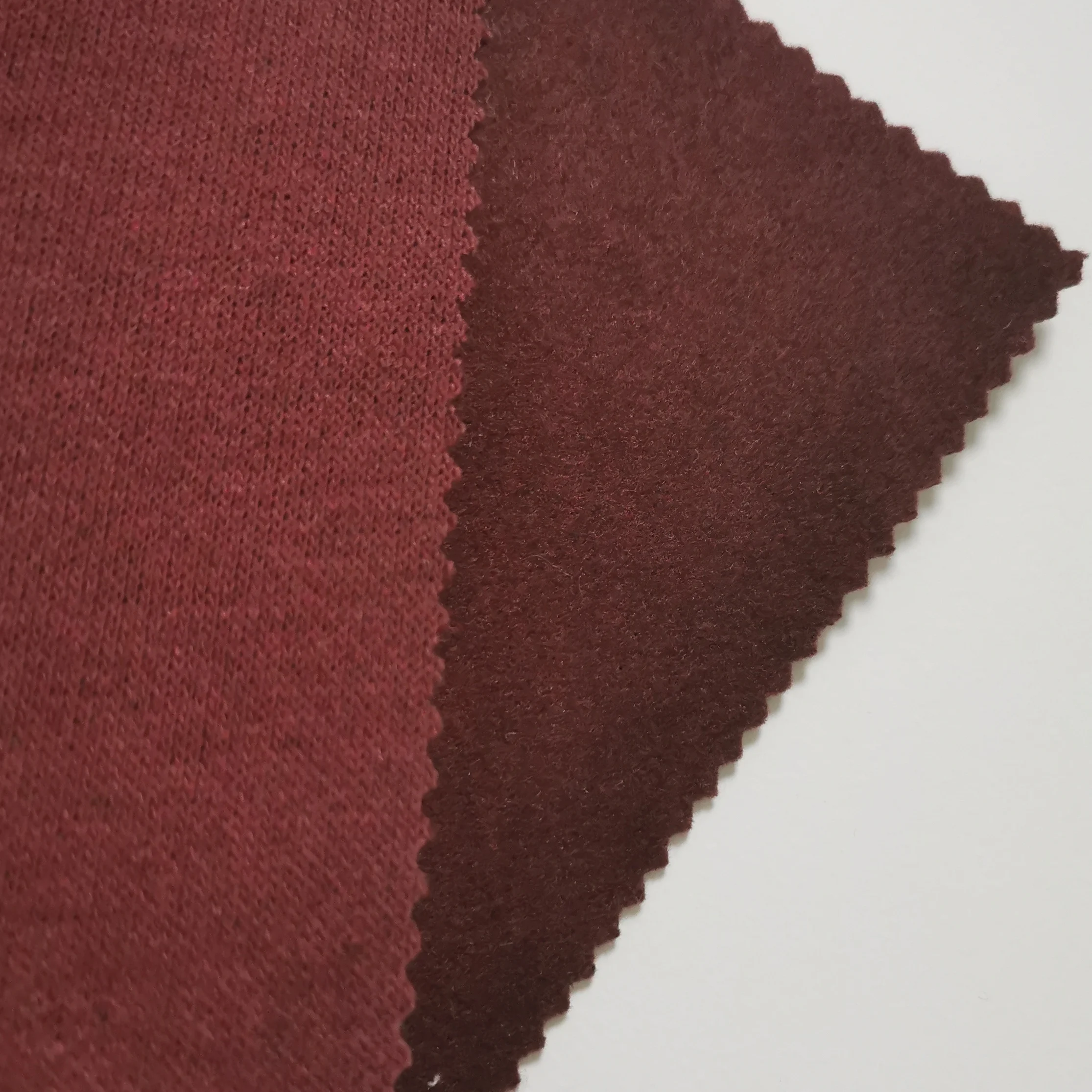 Fashionable knitted fabric wine red ladies fabric material for cheap price
