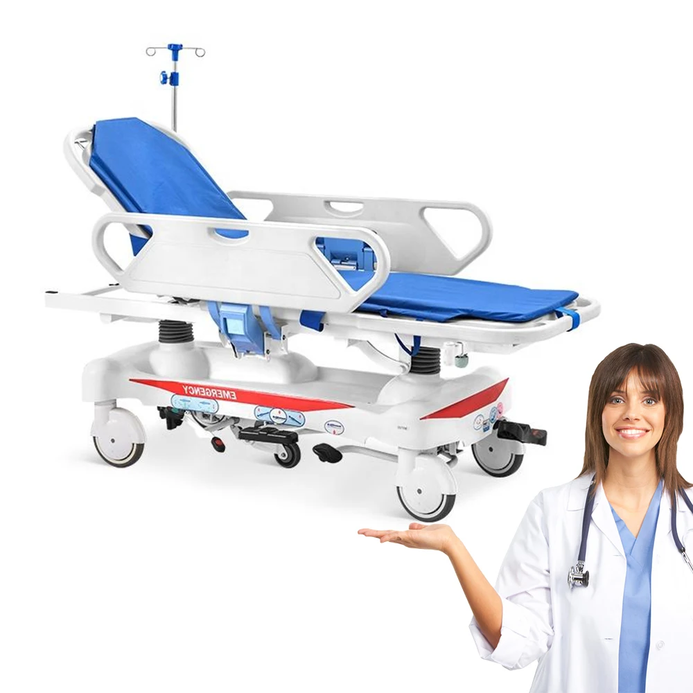 Manufacture Price Hydraulic Hospital Stretcher Medical Emergency Transfer Stretcher