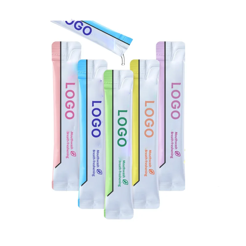 Cleansing Oral Refresher Mini Strip Mouthwash OEM Private Label Portable Sachet Pocket MouthWash