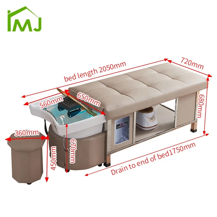 Factory salon hair washing bed facial thai massage head spa shampoo bed