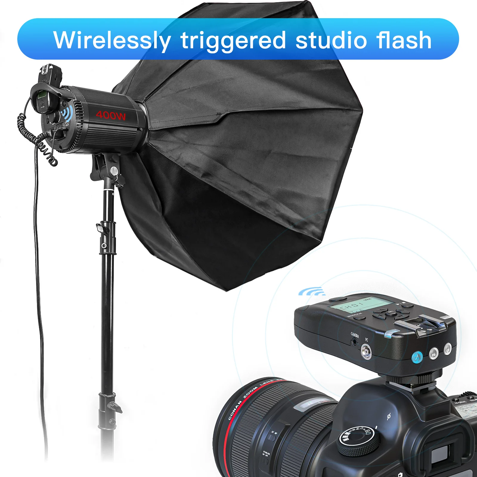 Factory Hot Sale FSK 2.4GHz Studio Flash Speed light Wireless Flash Trigger for Canon Camera