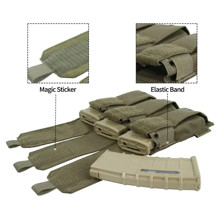 Outdoor Tactical MOLLE Triple Magazine Pouches Hunting Camouflage Mag Pack Tactico Tool Gear Molle Assault Magazine Bags CH-078