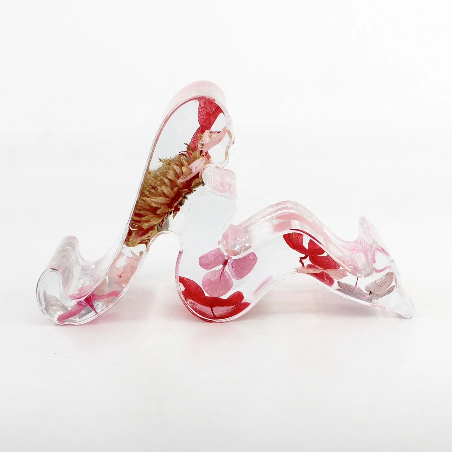 2023 New Product resin phone holder stand mobile cell  phone smartphone model with bugs insect flower resin crafts Novelty