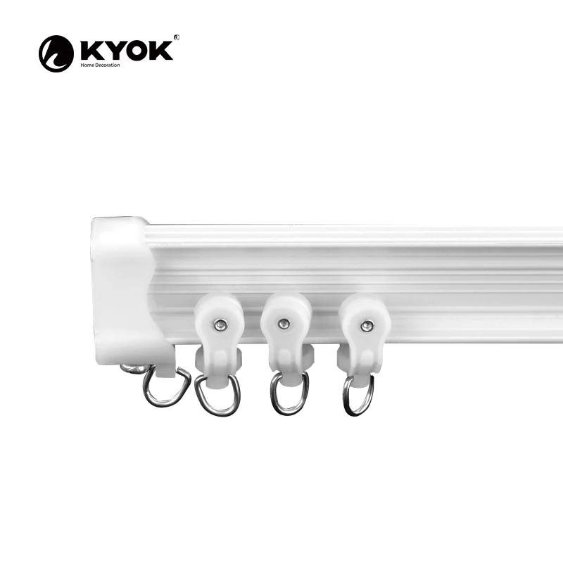 KYOK Guangdong гибкая потолочная прямоугольная ручная занавеска для штор с аксессуарами