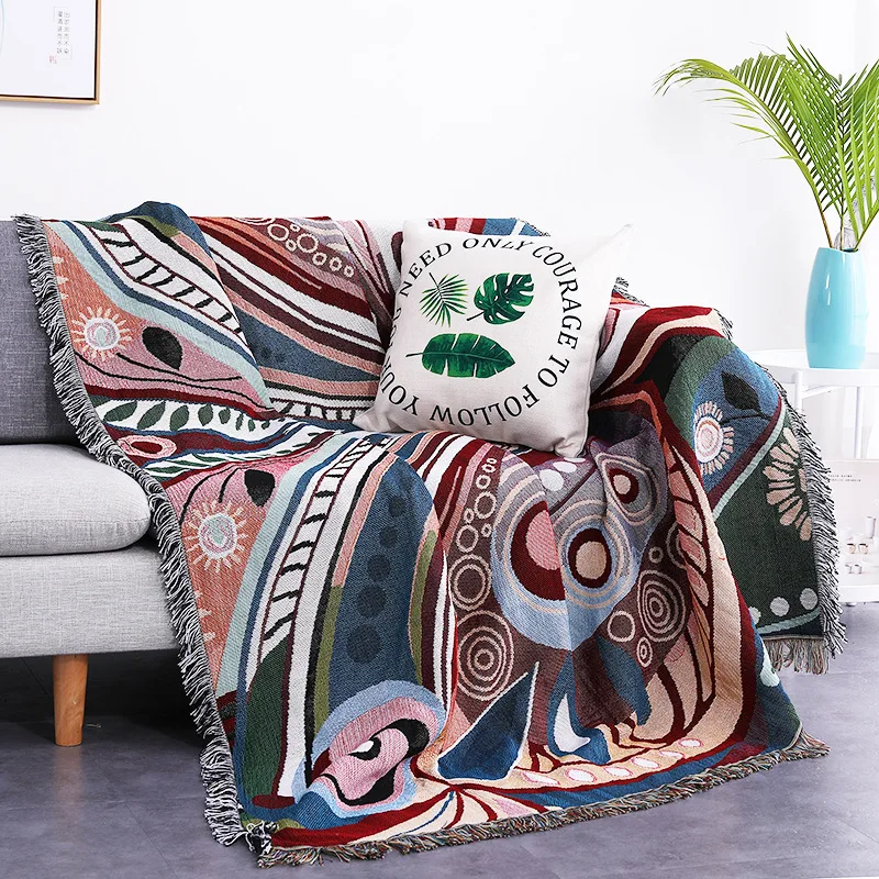 Butterfly Throw Blanket Picnic With Tassel Sofa Bed Decorative Boho Sofa Cover Blankets Ins Style