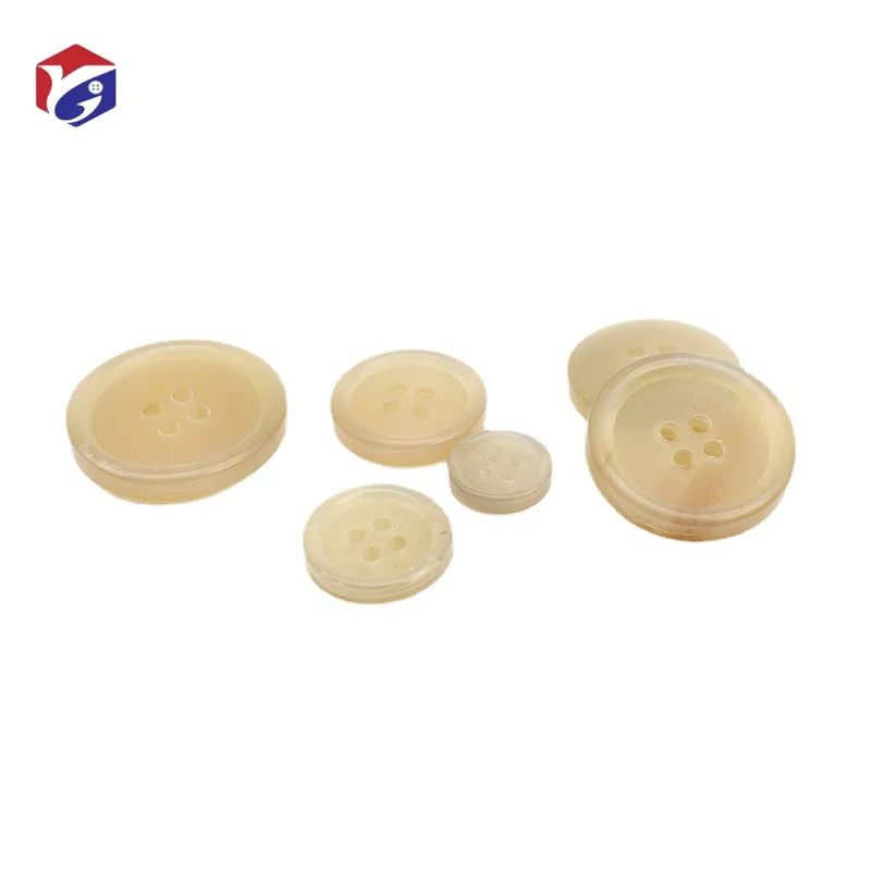 Wholesale High Quality 4 Holes Natural Horn Bone Buttons for Coat Overcoat Shirt Men Suit Real Buffalo Horn Button