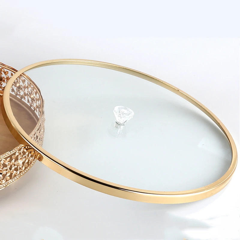 Eid Mubarak Moon Star Serving Tray Tableware Dessert Round Ramadan Plate