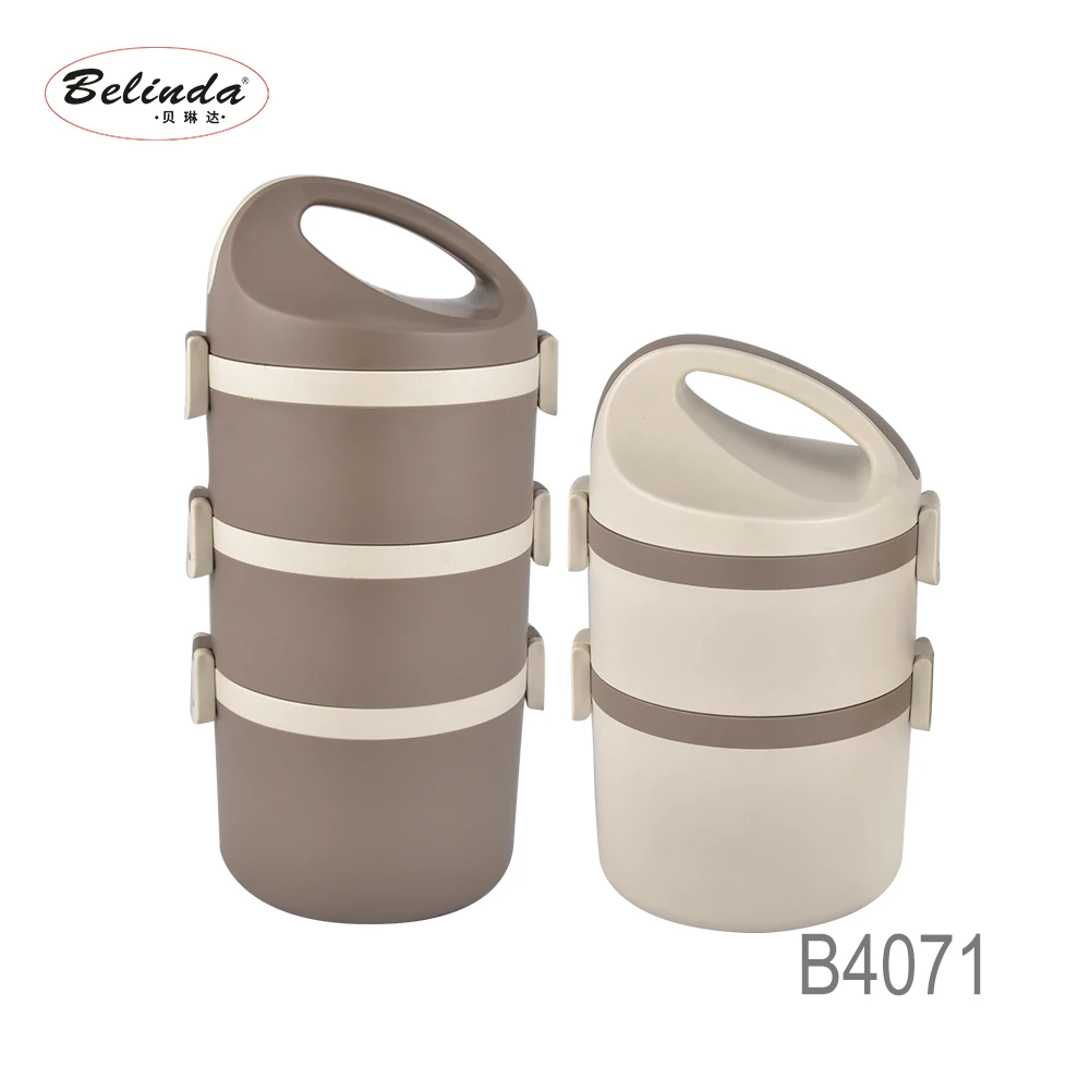 Fashionable design layered heat preservation stainless steel kid lunch box steel lunchbox