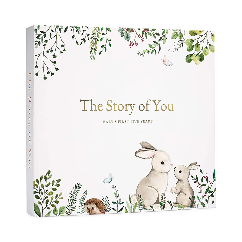 Custom Design Hardcover Baby Books First 5 Year Memory Book Photo Album Book Journal Scrapbook