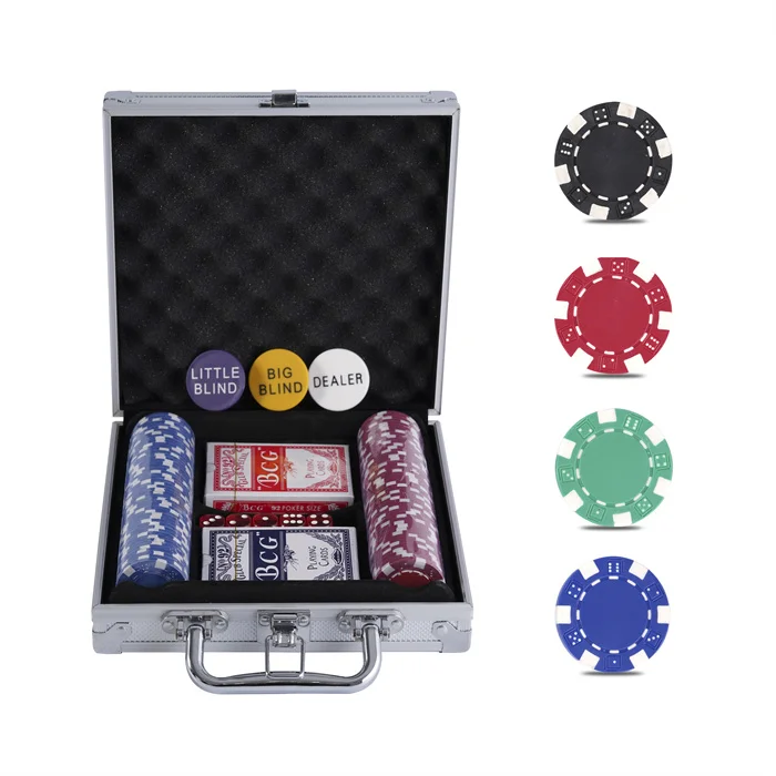 17 years factory supply custom poker set 100 200 300 500 1000 chips casino poker set