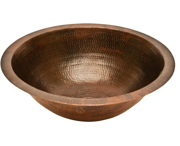 Oval Shaped Copper Sink, Hammered Copper Kitchen Sink, Multipurpose Copper Sink