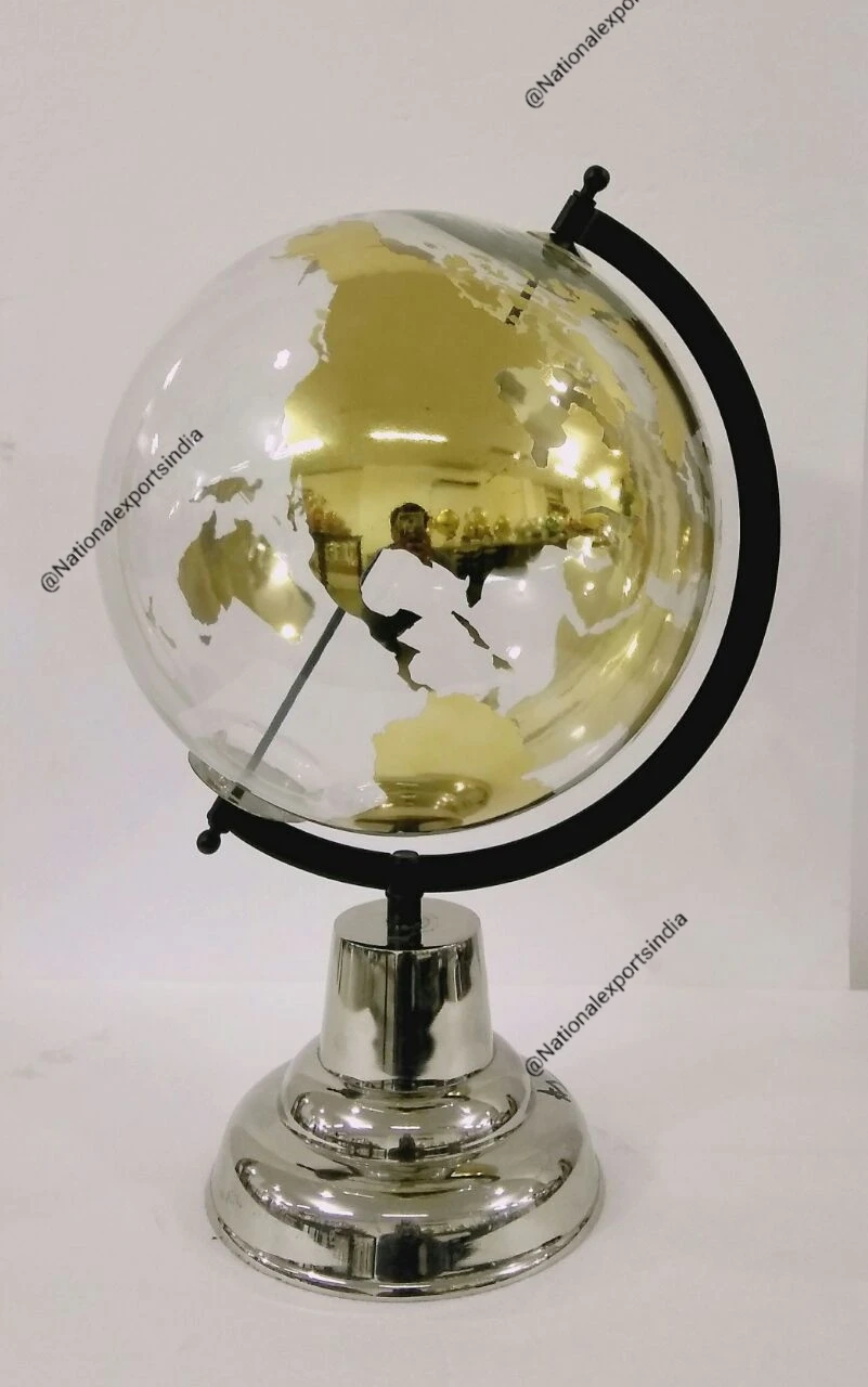 HCNT Globe Education Supplies Globe Floating Teaching Resources Levitation 8 Inch White Light Blue Power Geography Rotating Type