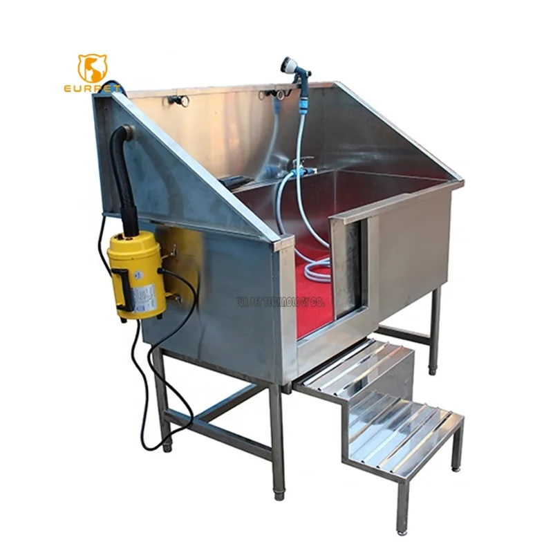 
EUR PET Manufacturer Hot sales Veterinary Stainless Steel dog Bathtub grooming Sink cleaning for dogs 