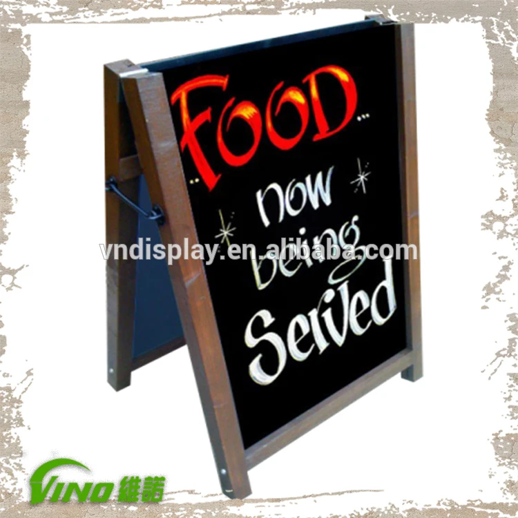 chalk board,wooden Advertising board with stand,a frame sandwich board