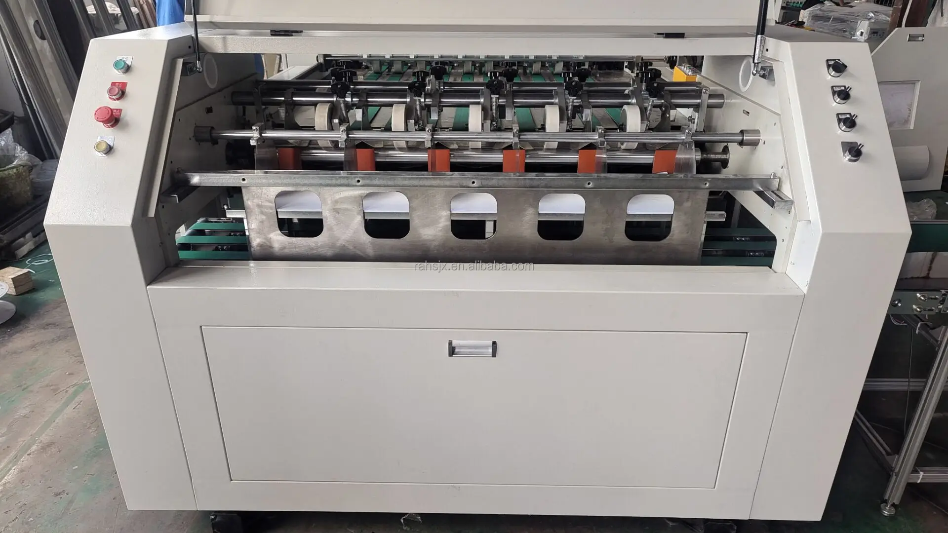 HQJ-1100D single roll A4 copy write paper cutting and ream online packing machine line