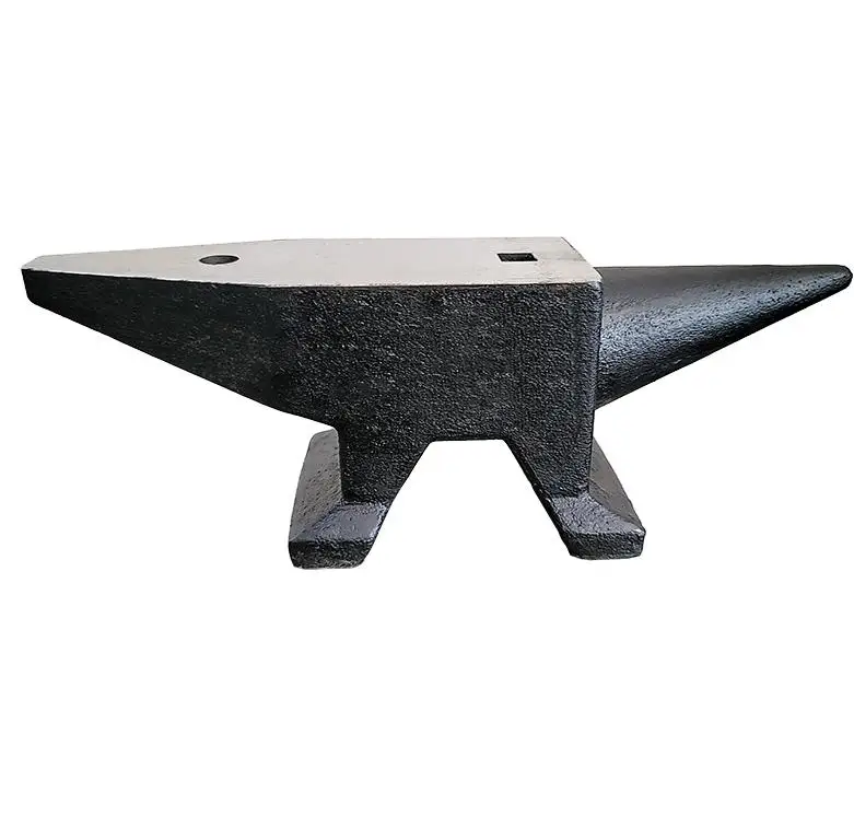 22 Lbs Single Horn Anvil With Large Counter Top Stable Base High Hardness Rugged Round Hole for Bending Hammering