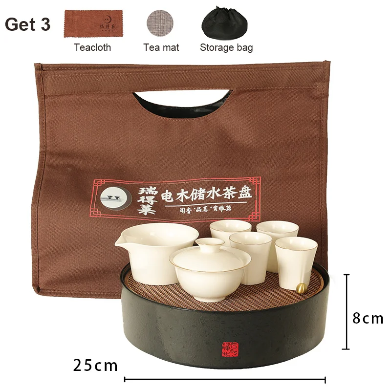Chinese Outdoor Jade Porcelain Teacups and Teapot China Tea Set Gift Box Japanese Travel Ceramic Portable Kungfu Tea Sets