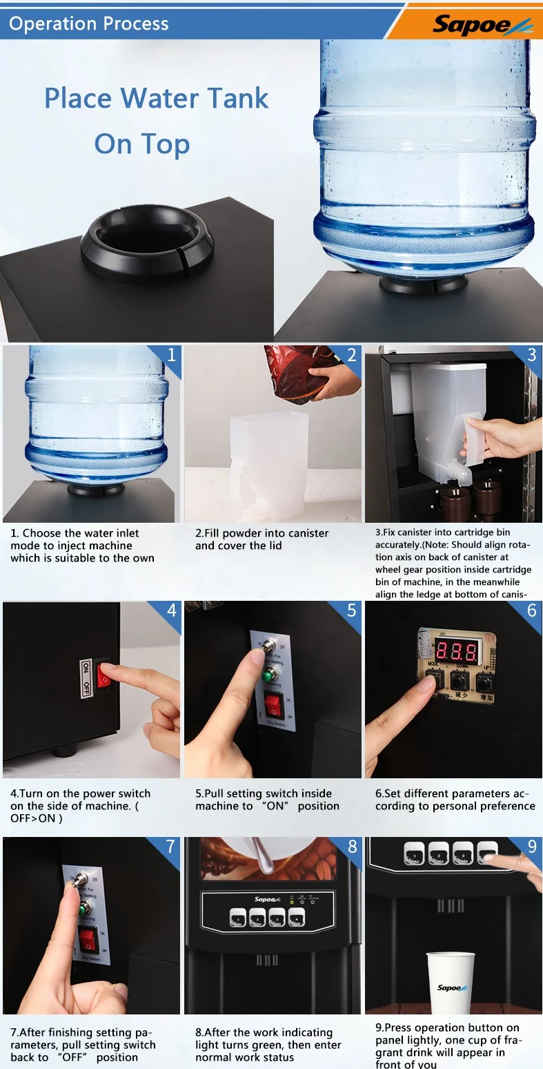 Factory Automatic coffee machine with hot water system 2 flavors coffee machine convenient button coffee machine