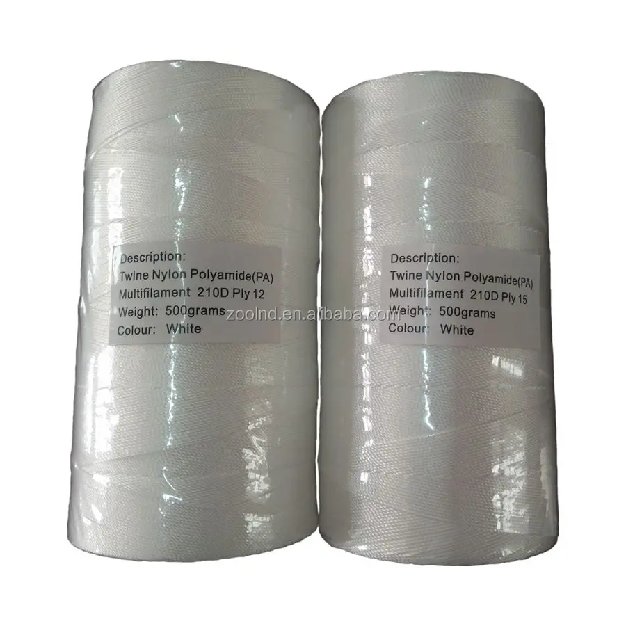 100% PA 210D 15 Белый 500 г нейлоновый рыболовный шпагат