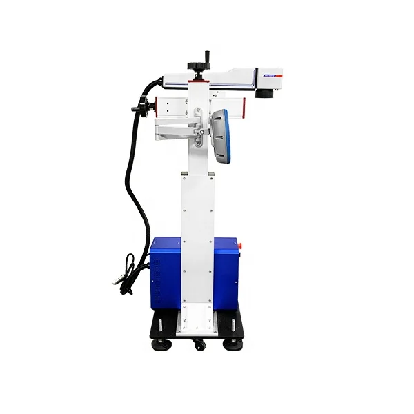 Fiber Online Flying Laser Marking Machine Colour Lazer Machine for Pipe Cable Lock Engraver Raycus Laser Source 50w 30w 60w