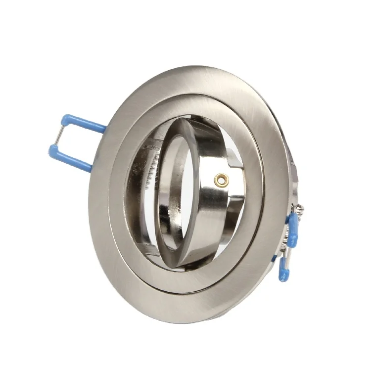 
Recessed white satin nickel chrome cob dimmable light fixtures gu10 mr16 cob led aluminium square downlight parts 