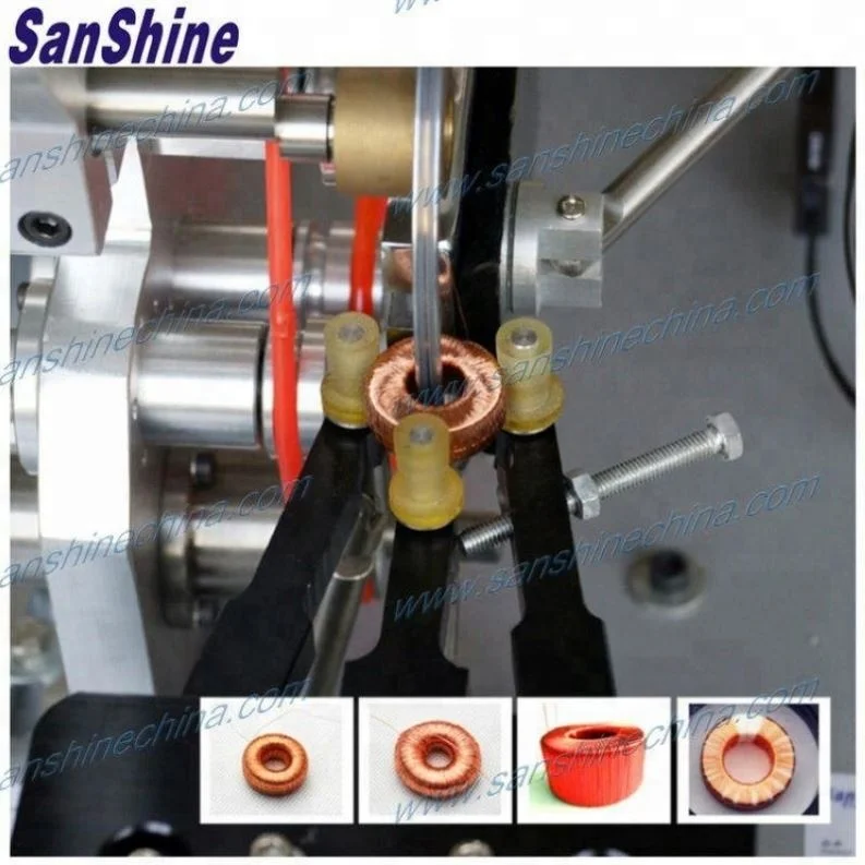 Toroid coil winding machine for torquer motor stator coil