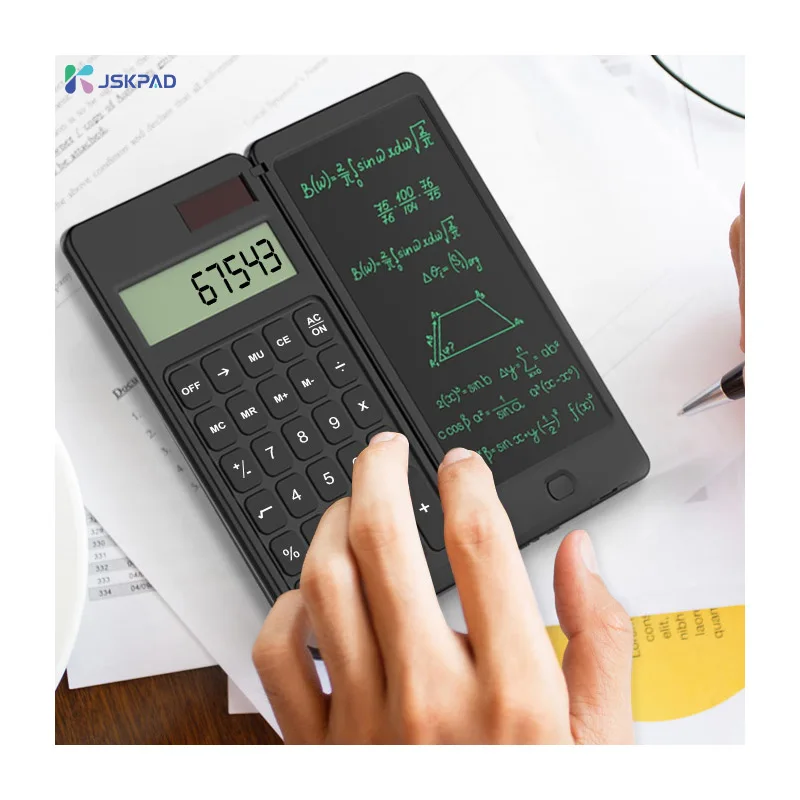 Custom Cute Pocket  Intelligent Function Calculator  Scientific Solar Calculator With Lcd Writing Pad