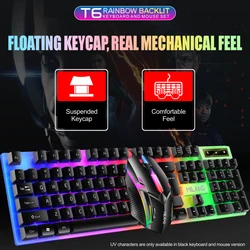Latest Wired gaming keyboards mouse combos led backlit keyboard and mouse combo