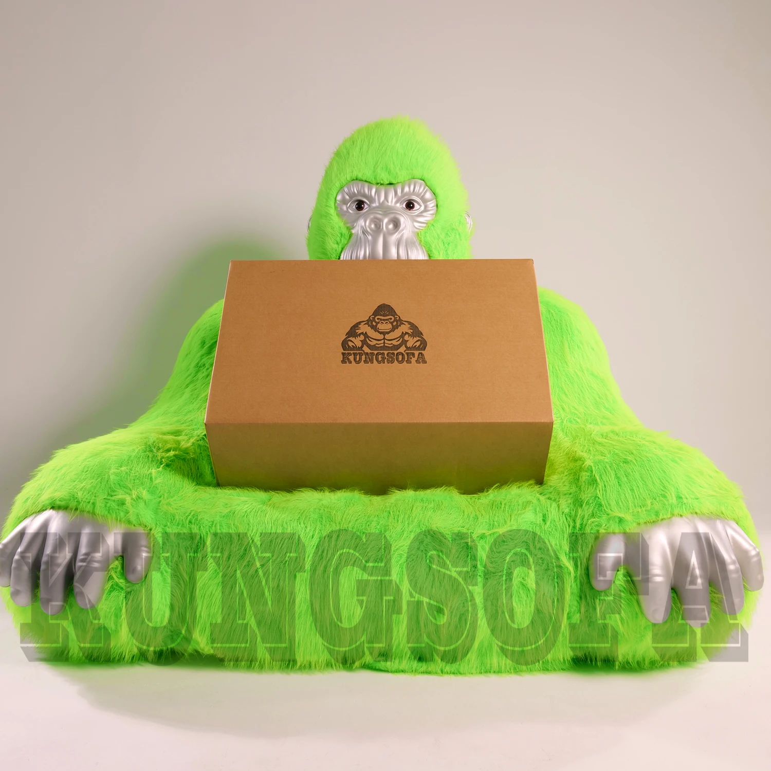 Factory New Item Large Decoration Inflatable Folding Monkey King Kong Chair Living Room Gorilla Sofa Gorilla Couch Bed