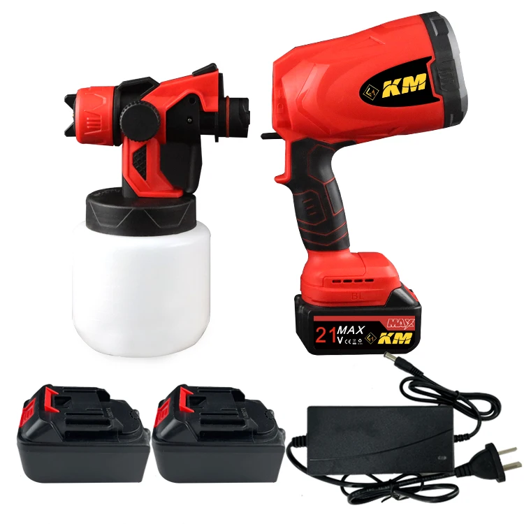 Rechargeable Battery Powered Portable Electric Cordless Paint Sprayer Spray Gun