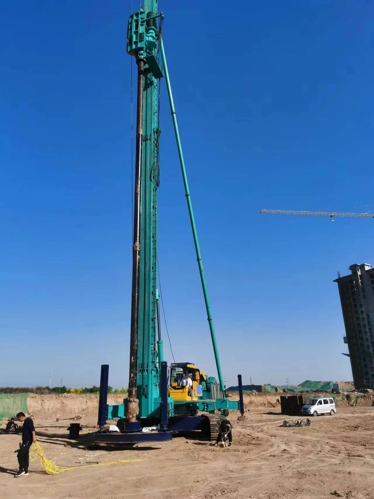 Building materials machinery ground screw small hydraulic static pile driver price