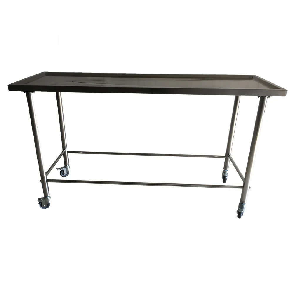 Funeral Corpse Cleaning Table 304 Stainless Steel For Mortuary Simple Autopsy Table