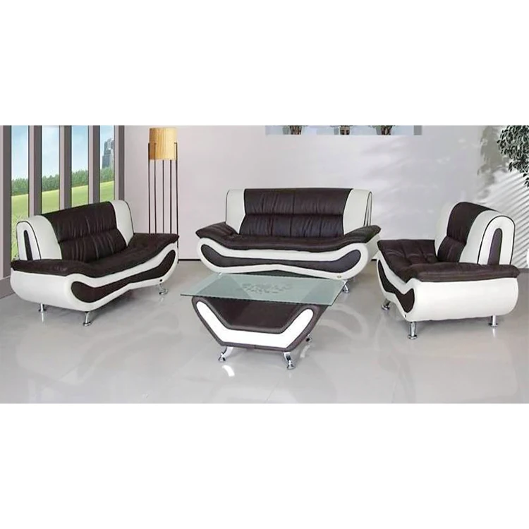 Most elegant furniture modern leather sofa European style living room sofa set furniture