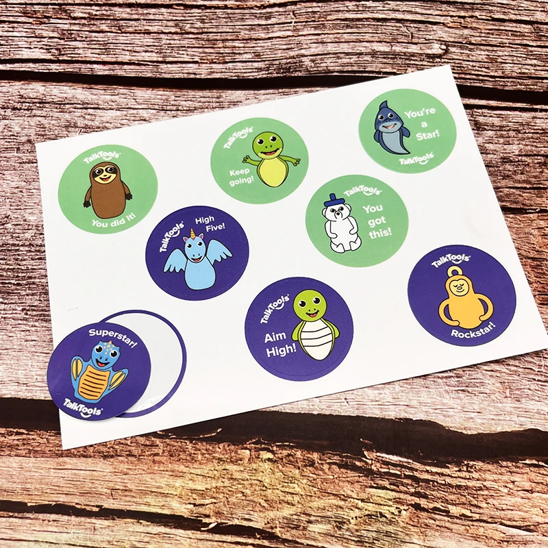 Custom Sticker Sheets Cartoon Design Kiss Cut Vinyl Sticker Sheets Waterproof Self Adhesive Sticker Sheet