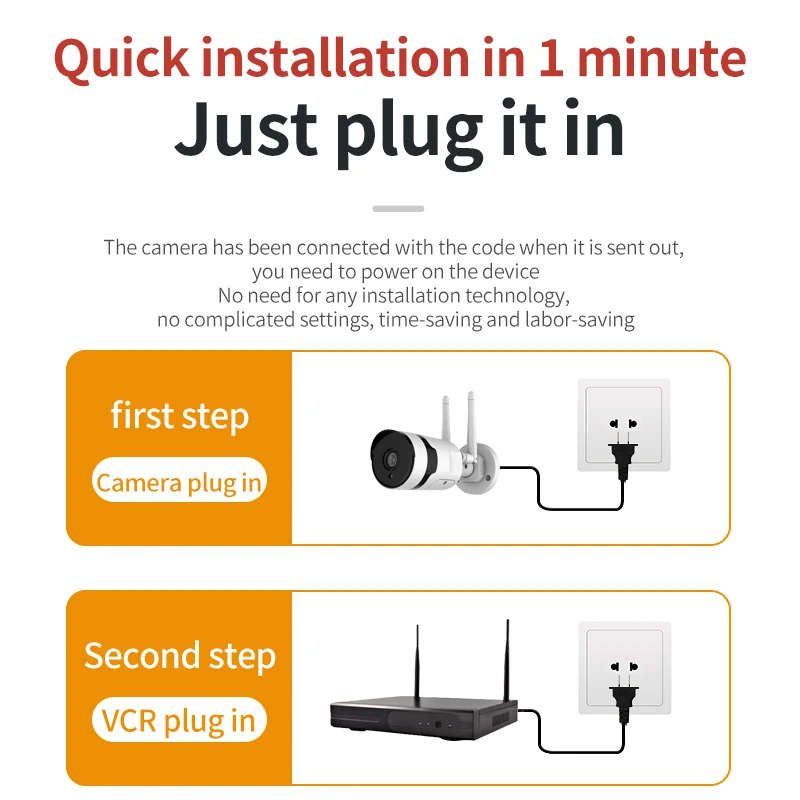 
Outdoor Wireless WIFI NVR KIT Home Survailance Security Camera System 1-8ch HD 1080P Voice Intercom 