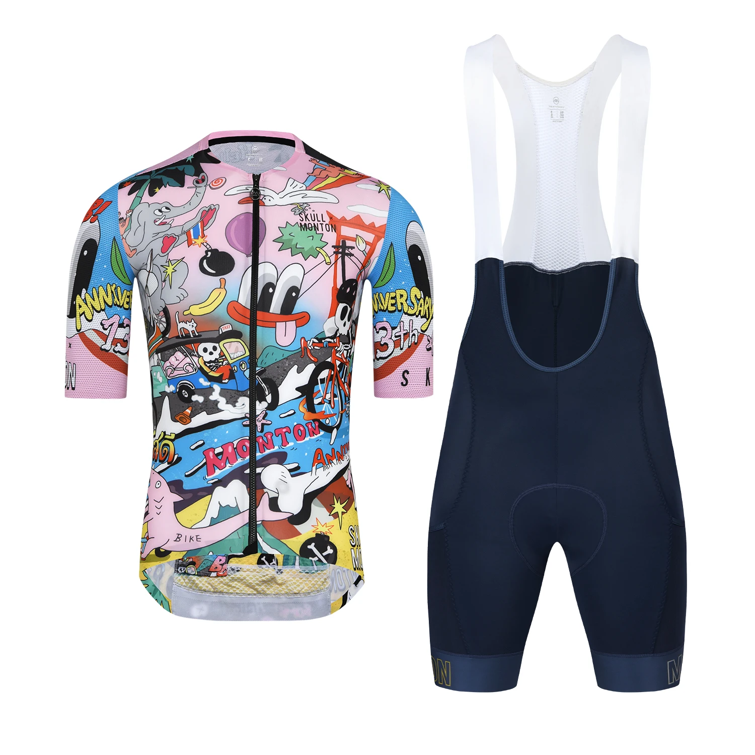 Monton Быстросохнущий Гоночный комплект мужской элитной спортивной велосипедной одежды велосипедная одежда велосипедный с трикотажным нагрудником