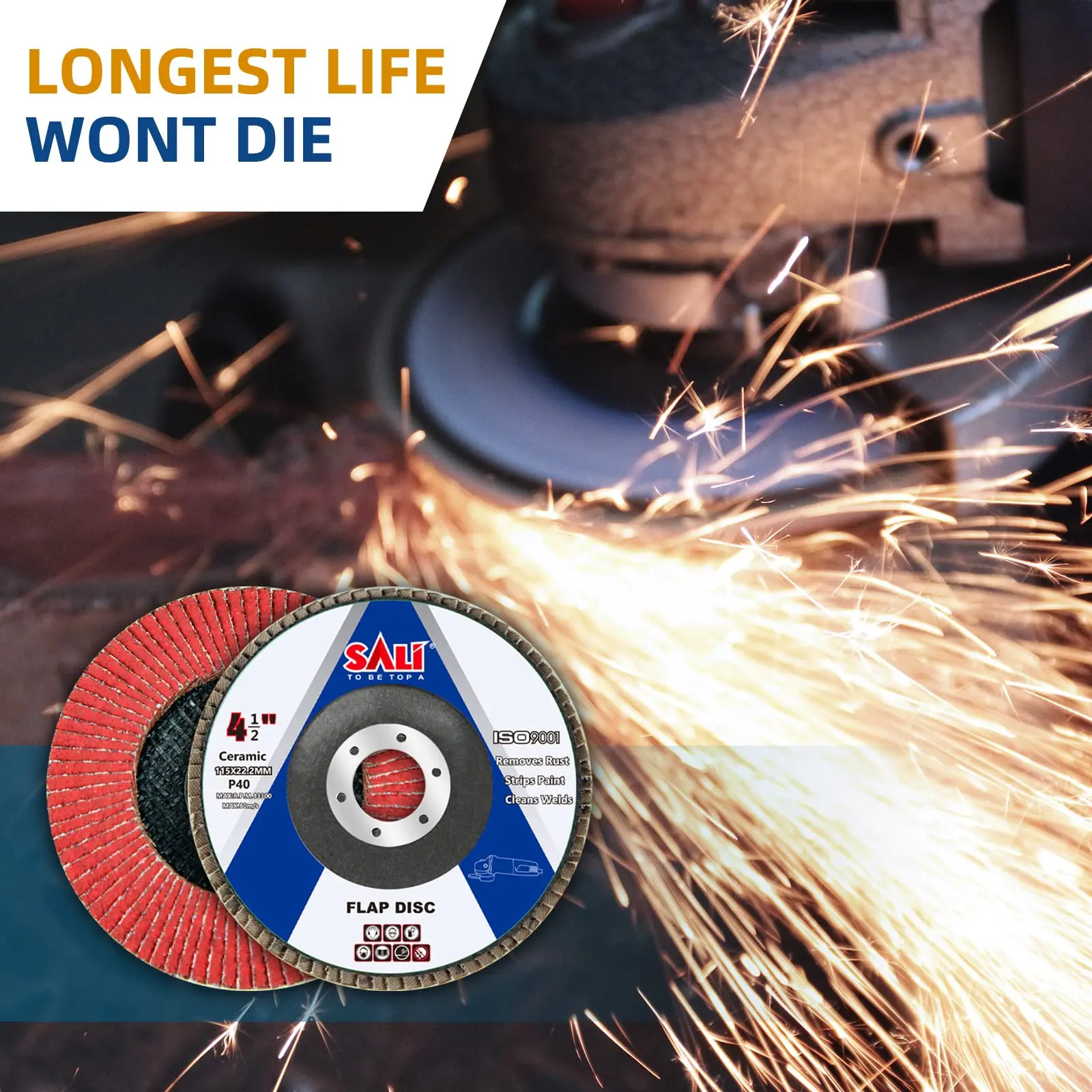 SALI new arrived 4.5 inch abrasive polishing wheel wholesale ceramic alumina flap disc