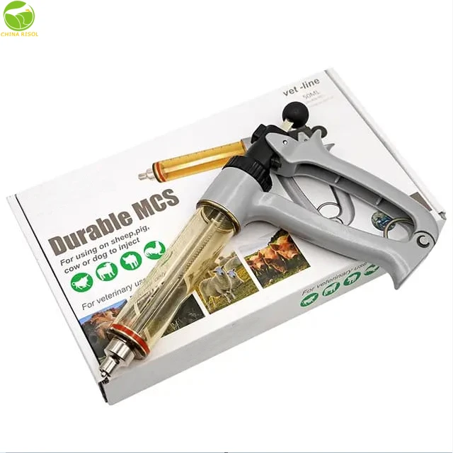 Various Capacity Animal Vaccine Injector Poultry Vaccines Veterinary 25ml50mlSemi-Automatic Syringe