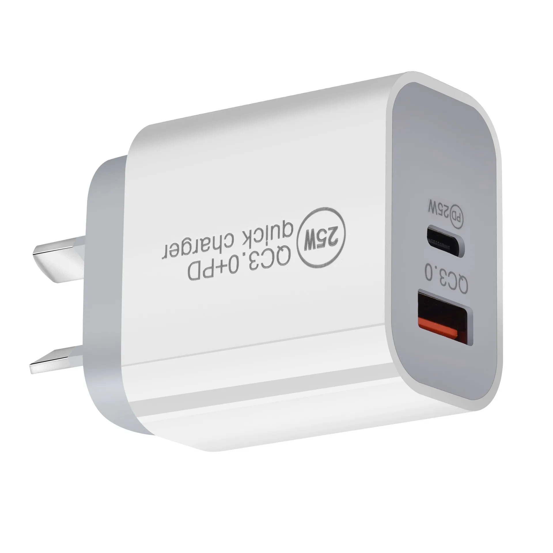 Saa Rcm Australia New Zealand Pd Au Type C Fast Charger 25W Usb-C Mobile Phone Charger for Australia
