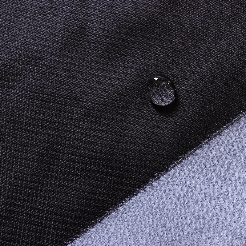 Eco-friendly  100%  Recycle Polyester RPET Pongee Fabric 240T Polyester Pongee Dobby Fabric Pu Milky Coated  for jacket awning