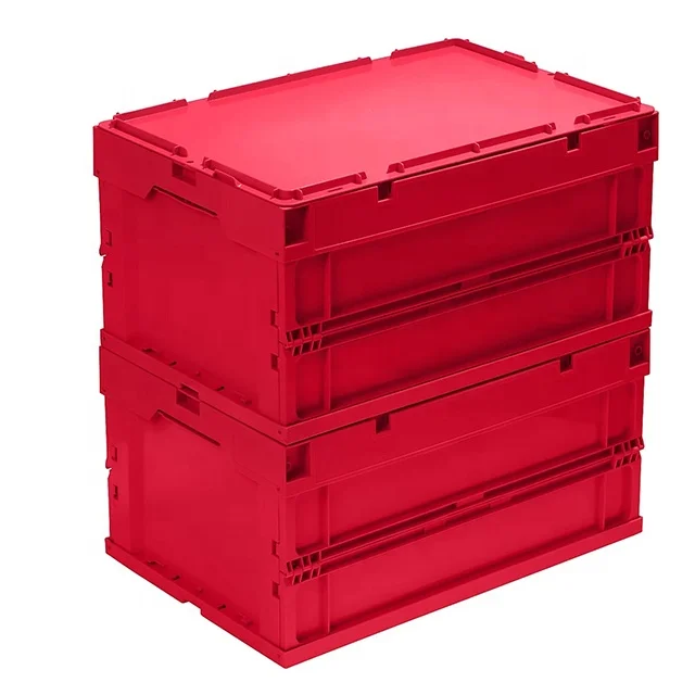 Factory direct sale folding plastic boxes, collapsible plastic containers