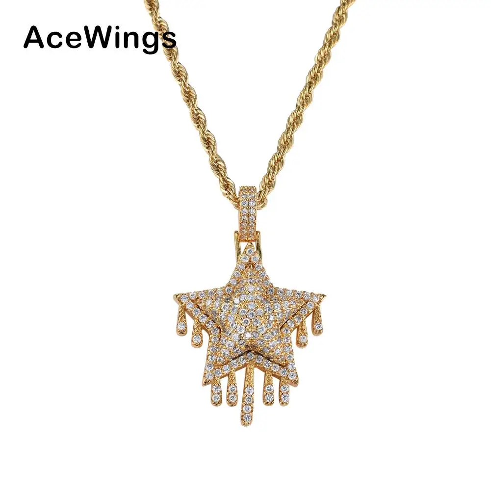 CN041 Hip Hop  Pendant Copper Micro pave with CZ stones Necklace Jewelry for men and women