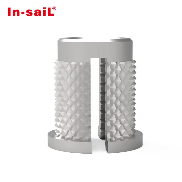 Высокоточные детали с ЧПУ высококачественные резьбовые вставки гайки прессованная гайка накаткой прорезью Резьбовая вставка для пластика ABS PP