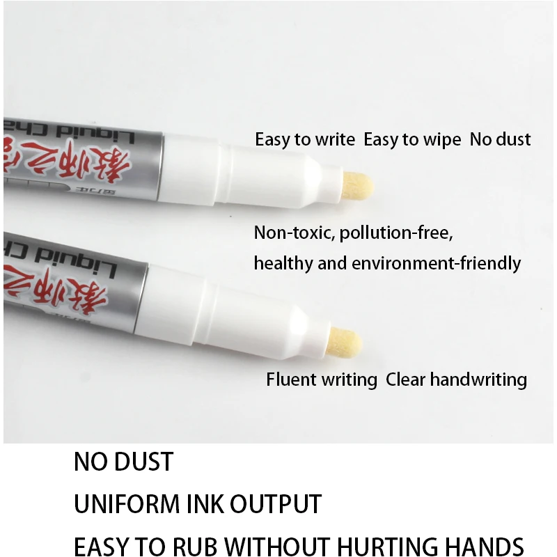  Hot sale yellow whiteboard marking pen color erasable dust-free liquid chalk special writing for
