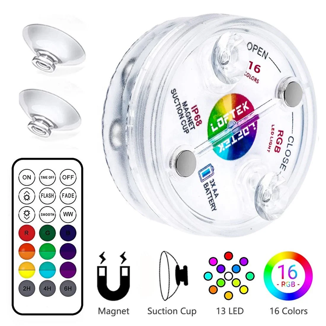  Подводный ночной RGB светильник 13 светодиодов 16 цветов погружной для бассейна уличная лампа ВАЗ аквариума пруда с