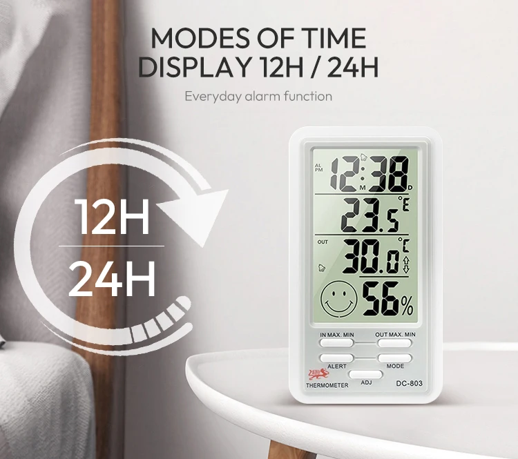 Popular Temperature Alarm Indoor Electronic Indoor Outdoor Thermometers