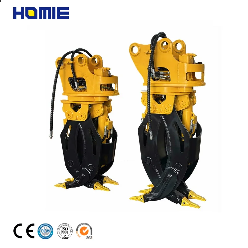 Sany  SY35U  Excavator Rotating Grapple  Mini Stone Grab for Sale